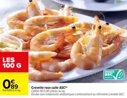 Carrefour Crevette rose cuite asc offre