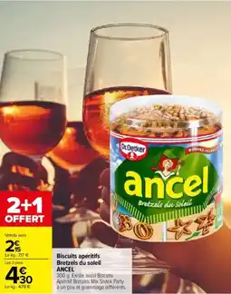 Carrefour Biscuits apéritifs bretzels du soleil ancel offre