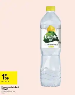 Carrefour Eau aromatisée zest volvic offre