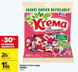 Carrefour Bonbons fruits rouges krema offre