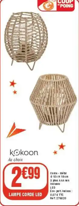 La Foir'Fouille Lampe corde led offre