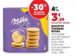 U Express Biscuits fourres milka offre