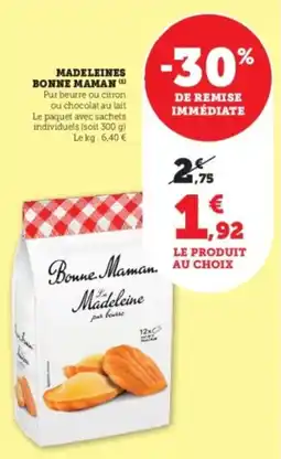 U Express Madeleines bonne maman offre