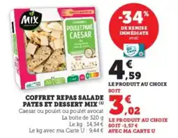 U Express Coffret repas salade pates et dessert mix offre