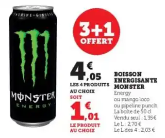 U Express Boisson energisante monster offre
