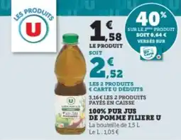 U Express 100% pur jus de pomme filiere u offre