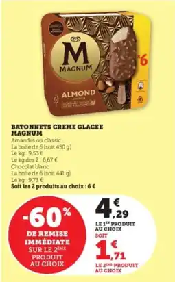 U Express Batonnets creme glacee magnum offre