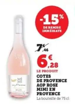 U Express Cotes aop rose mimi en provence offre
