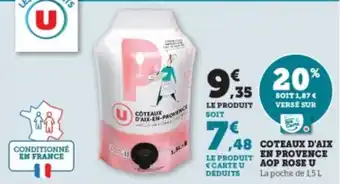 U Express Coteaux d'aix en provence aop rose u offre
