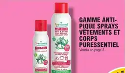 E.Leclerc Parapharmacie Gamme anti-pique sprays vêtements et corps puressentiel offre
