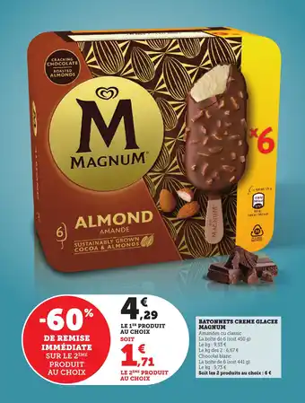 Maximarché Batonnets creme glacee magnum offre
