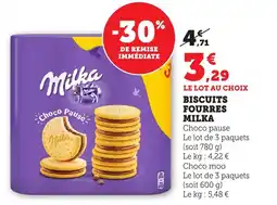 Maximarché Biscuits fourres milka offre