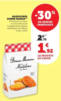 Maximarché Madeleines bonne maman offre