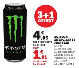 Maximarché Boisson energisante monster offre
