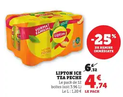 Maximarché Lipton ice tea peche offre