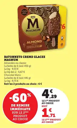 Maximarché Batonnets creme glacee magnum offre