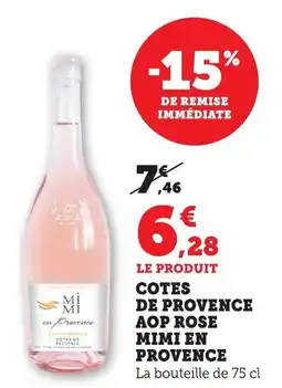 Maximarché Cotes de provence aop rose mimi en provence offre