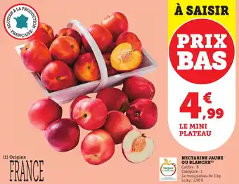 Maximarché Nectarine jaune ou blanche offre