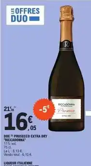 E.Leclerc Riccadonna - prosecco extra dry offre