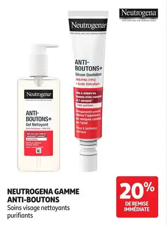 Auchan Parapharmacie Neutrogena gamme anti-boutons offre