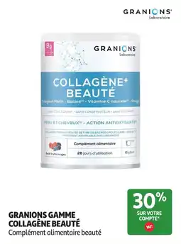 Auchan Parapharmacie Granions gamme collagène beauté offre