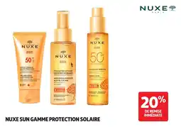 Auchan Parapharmacie Nuxe sun gamme protection solaire offre
