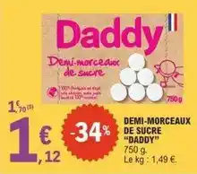 E.Leclerc Daddy - demi-morceaux de sucre offre