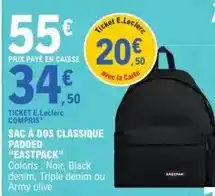 E.Leclerc E.leclerc - sac à dos classique offre