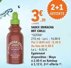E.Leclerc Go-tan - sauce sriracha hot chilli offre