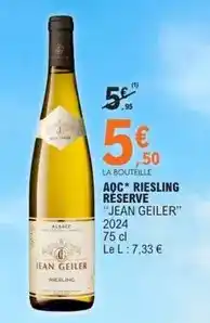 E.Leclerc Jean geiler - aoc riesling réserve offre