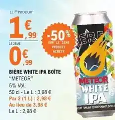 E.Leclerc Meteor - bière white ipa boîte offre