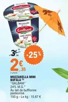 E.Leclerc Galbani - mozzarella mini bufala offre