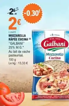 E.Leclerc Galbani - mozzarella rape offre