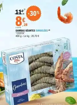 E.Leclerc Costa - gambas géantes surgelées offre