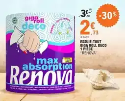 E.Leclerc Renova - essuie-tout giga roll deco 1 piece offre