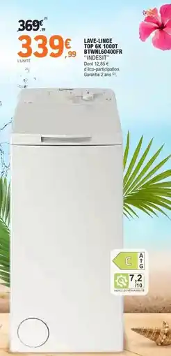 E.Leclerc Indesit - lave-linge top 4 lt offre