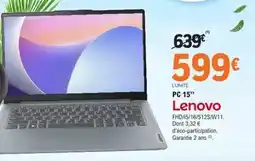 E.Leclerc Lenovo - pc 15 offre