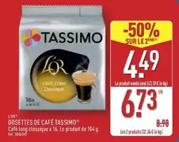 ALDI L'or - dosettes de café tassimo offre