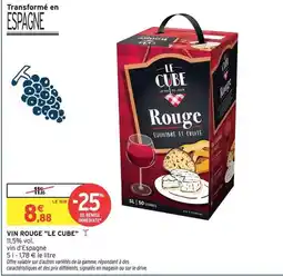 Intermarché Signal - vin rouge le cube offre
