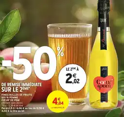 Intermarché Fines bulles de fruits 100% pomme offre