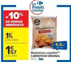 Cora x Carrefour Carrefour - madeleines coquilles offre