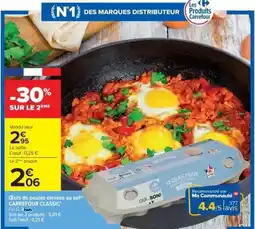 Cora x Carrefour Carrefour - oeufs de poules élevées au sor offre