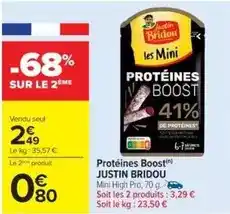Cora x Carrefour Justin bridou - protéines boost offre