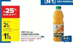 Cora x Carrefour Carrefour - extra 100% pur jus offre