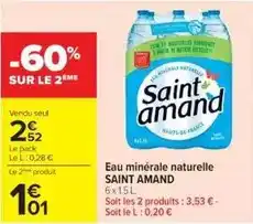Cora x Carrefour Saint amand - eau minérale naturelle offre