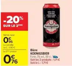 Cora x Carrefour Koenigsbier - bière offre