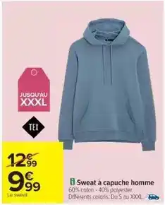 Cora x Carrefour Tex - sweat à capuche homme offre