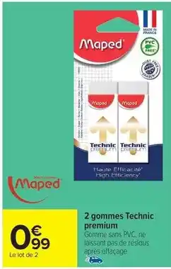 Carrefour Express Technic - 2 gommes premium offre