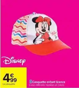 Carrefour Express Disney - casquette enfant licence offre