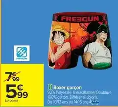 Carrefour Express Boxer garçon offre